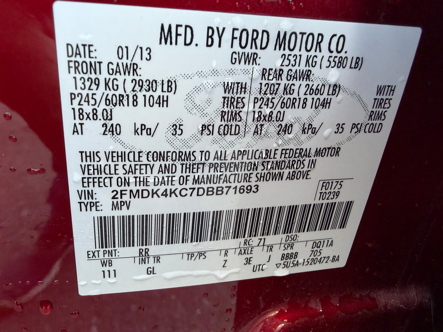 2013 Ford Edge Limited AWD