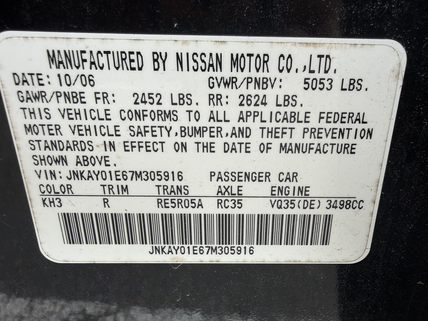 2007 Infinity M35 -