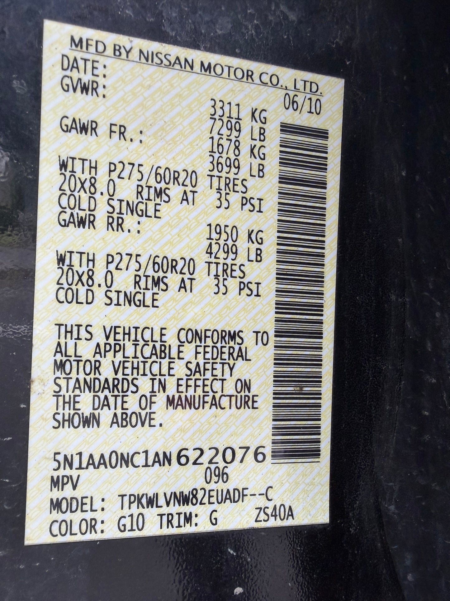 2010 Nissan Armada SE