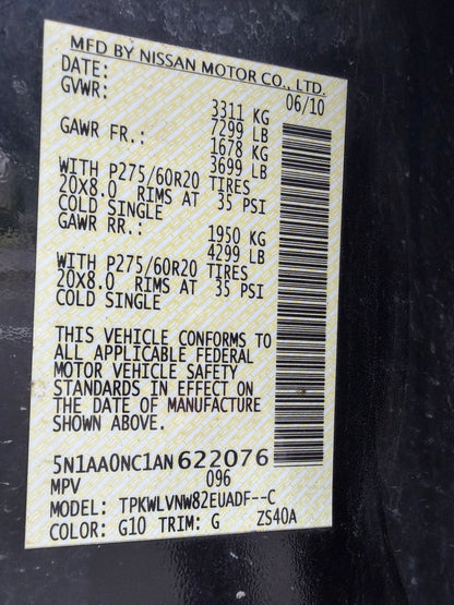 2010 Nissan Armada SE